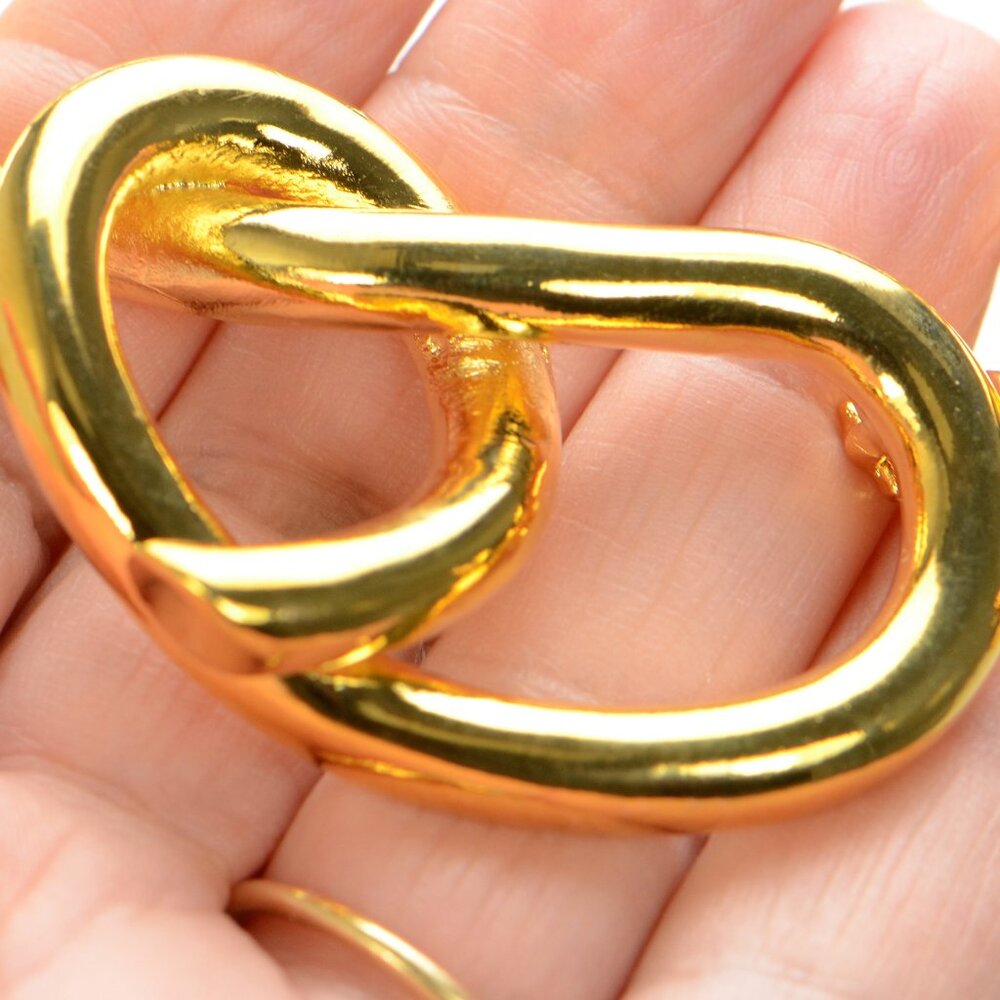 Kenneth Jay Lane Kjl Polished Gold Link Necklace - image 5